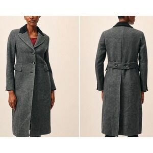 Vintage Brooks Brothers Chesterfield USA Made Wool Blend Coat M Velvet Collar